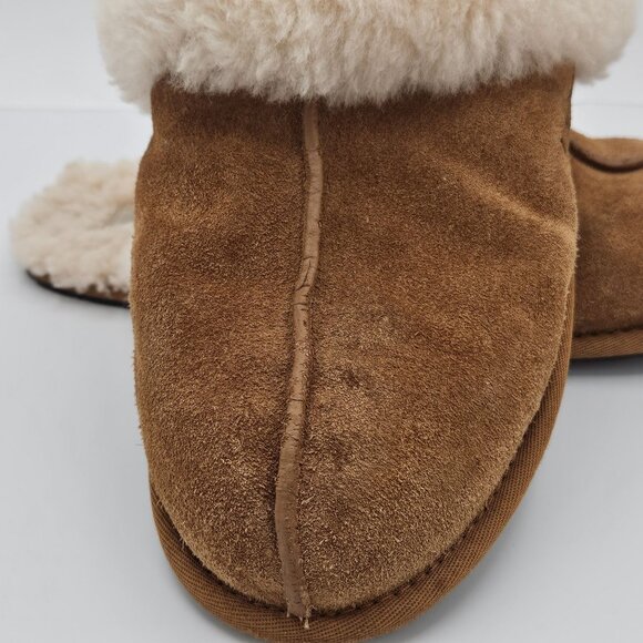 Womens UGG Scuffette II Chestnut Sheepskin & Suede Slippers Size 10 - Picture 5 of 7